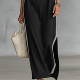 Sweat Maxi Jurk Met Knopkragen