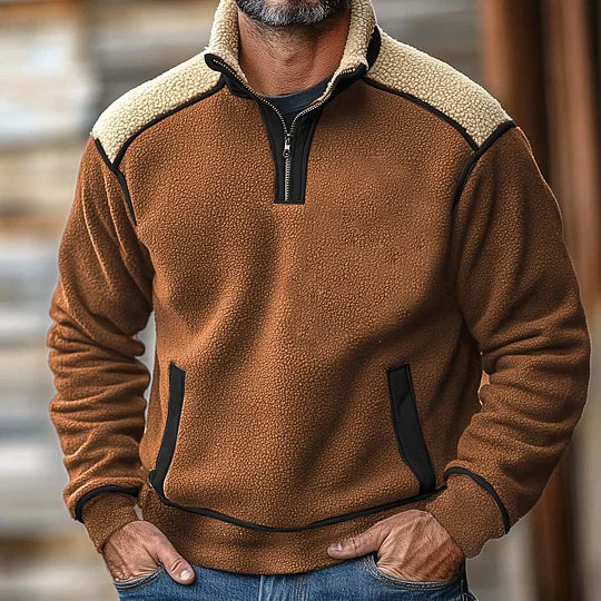 Ethan™ - Retro Katoenen Rits Pullover