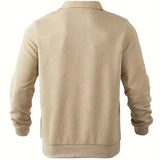 James™ - Vintage Geometrisch Ontwerp Sweater Met Rits