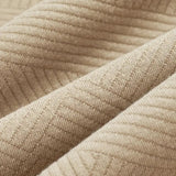 James™ - Vintage Geometrisch Ontwerp Sweater Met Rits