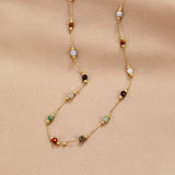 Minimalistische Collier met Steen