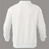 James™ - Vintage Geometrisch Ontwerp Sweater Met Rits