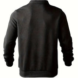James™ - Vintage Geometrisch Ontwerp Sweater Met Rits